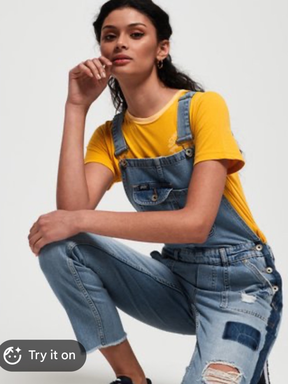 NWOT Superdry Women's Utility Dungarees in Worker Blue 8